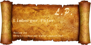 Limberger Péter névjegykártya