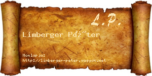 Limberger Péter névjegykártya