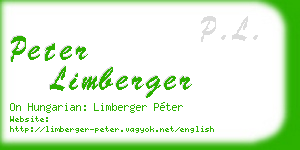 peter limberger business card